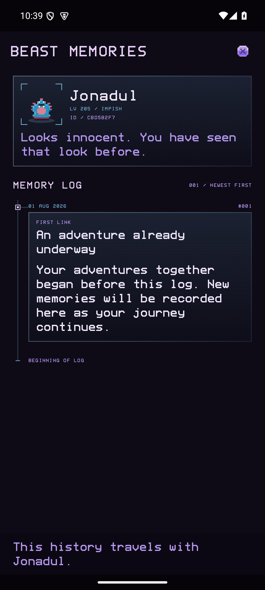 Beast Memories: the history that travels with each beast
